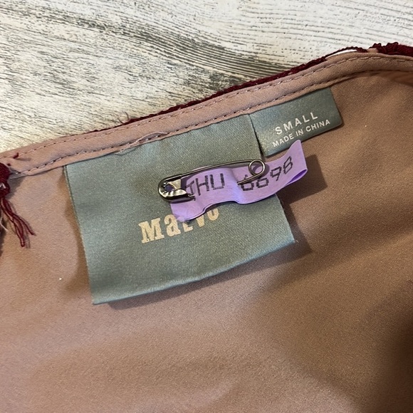 Anthropologie Maeve Burgundy Lace Dress Size Small - Picture 7 of 11